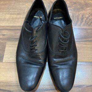 Saint Laurent Leather Oxford Flats